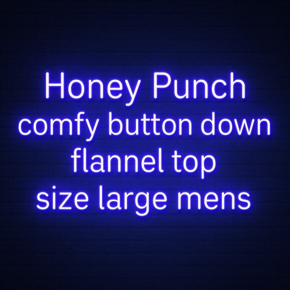 Honey Punch comfy flannel size large mens - Picture 2 of 6